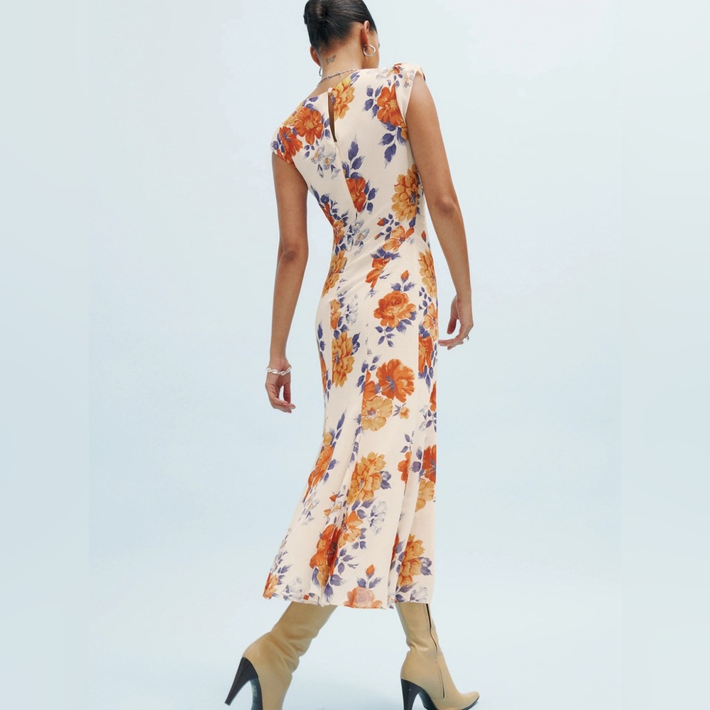 Reformation Baden Midi Dress in Hari, brand new, never worn, never washed. - Picture 5 of 15